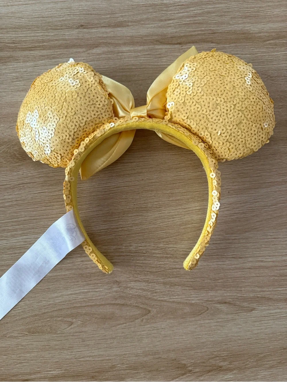 Yellow Sequin Bow Kids Costume Headband